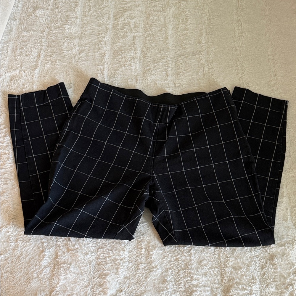 a new day Black Windowpane Straight-Leg Dress Pants